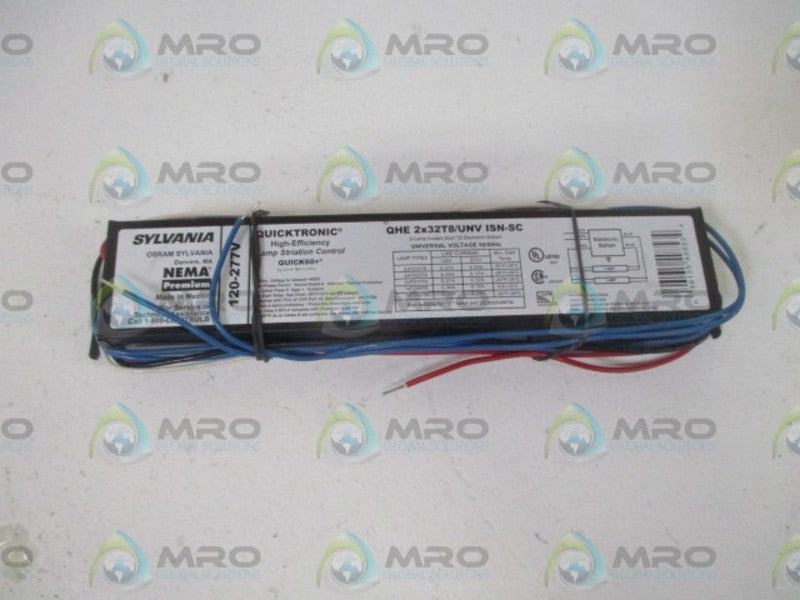 SYLVANIA QHE2X32T8/UNVISN-SC QUICKTRONIC BALLAST  NSNP