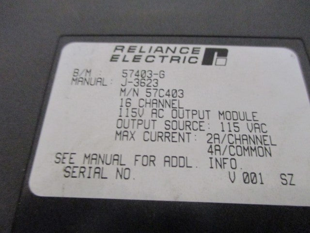 RELIANCE ELECTRIC 57403-G MODULE *USED*