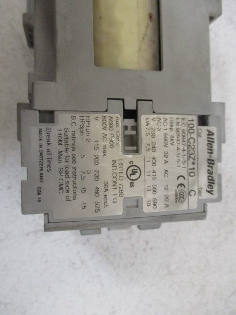 ALLEN BRADLEY 100-C23ZJ10 SER. C CONTACTOR 24VDC *USED*