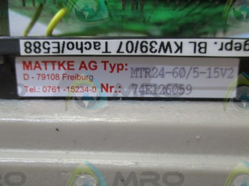 MATTKE AG MTR24-60/5-15V2 AMPLIFIER  NSMP