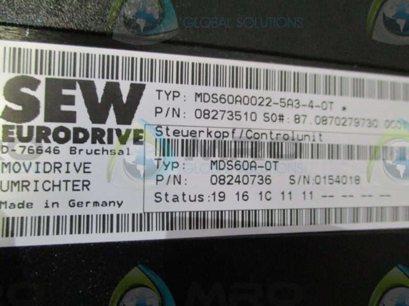 SEW-EURODRIVE MDS60A0022-5A3-4-0T MOVIDRIVE  NSNP