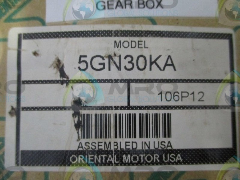 ORIENTAL MOTOR 5GN30KA GEAR HEAD  NSMP
