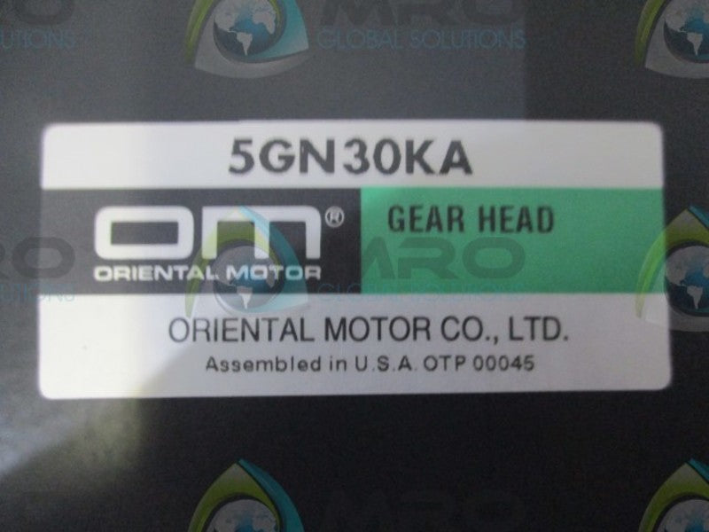 ORIENTAL MOTOR 5GN30KA GEAR HEAD  NSMP
