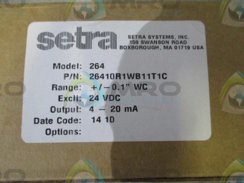 SETRA 26410R1WB11T1C DIFFERENTIAL PRESSURE TRANSDUCER  NSMP