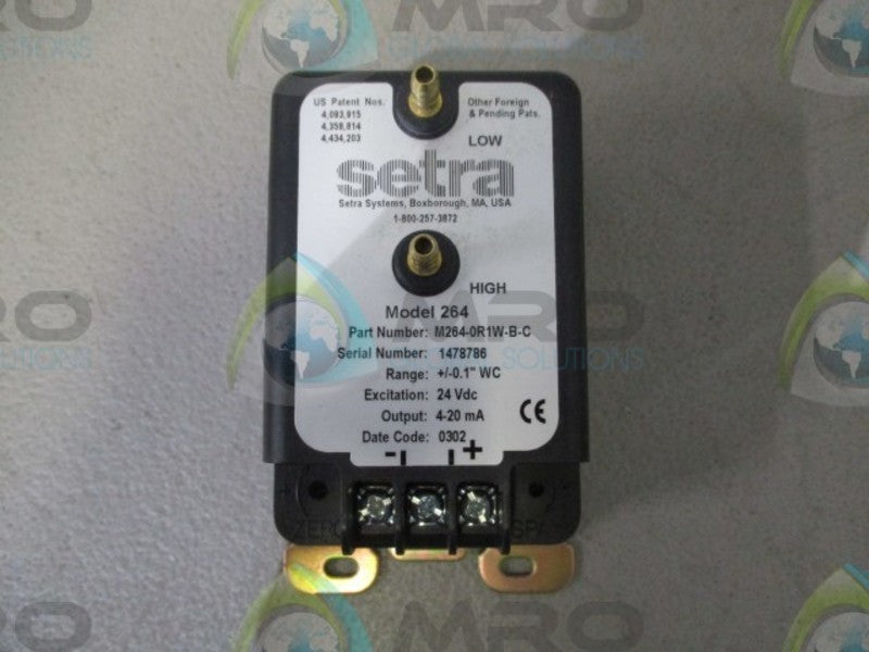 SETRA M264-0R1W-B-C PRESSURE TRANSMITTER  NSMP