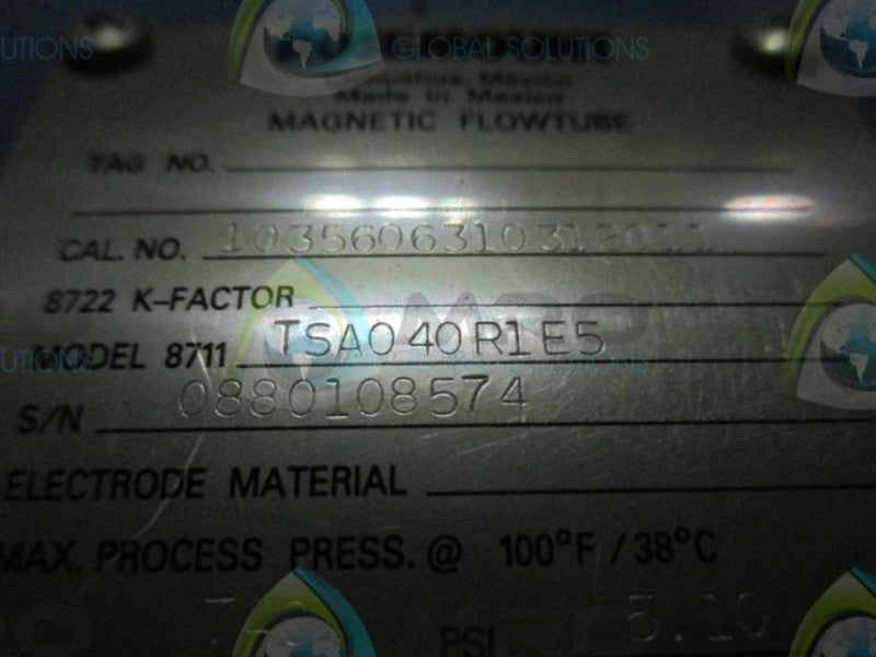 ROSEMOUNT 8711TSA040R1E5 MAGNETIC FLOWTUBE  NSNP