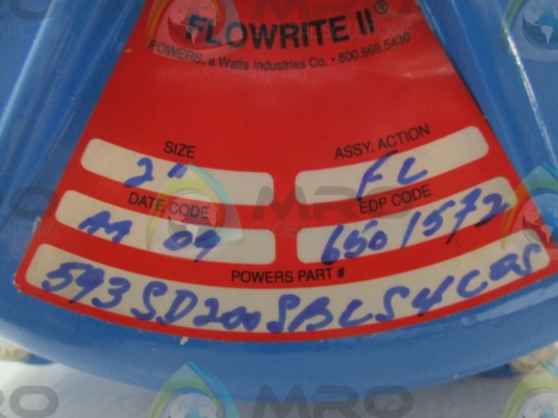 WATTS 593 SD200SBCS4C0S VALVE  NSMP
