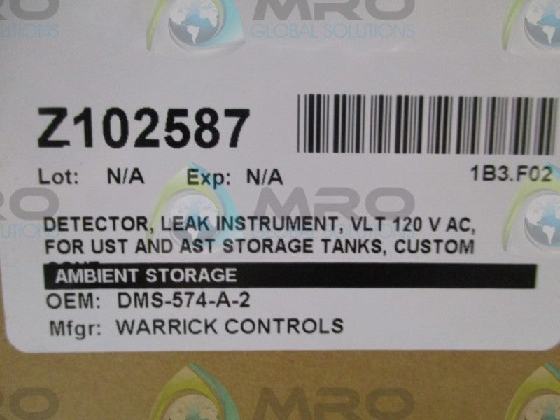 WARRICK CONTROLS DMS-574-A-2 LEAK INSTRUMENT DETECTOR  NSMP