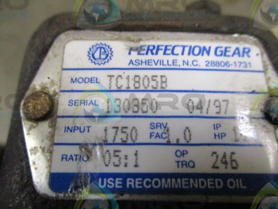 PERFECTION GEAR TC1805B GEAR SPEED REDUCER * NEW NO BOX *