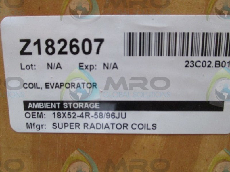 SUPER RADIATOR COILS 15X52-4R-58/96JU EVAPORATOR COIL  NSMP
