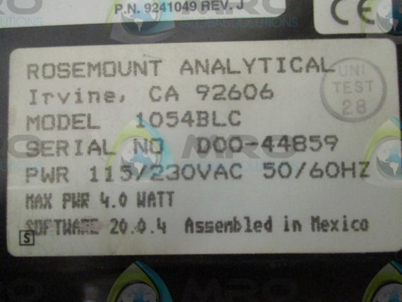 ROSEMOUNT 1054BLC LOW CONDUCTIVITY MICROPROCESSOR ANALYZER * NEW IN BOX *