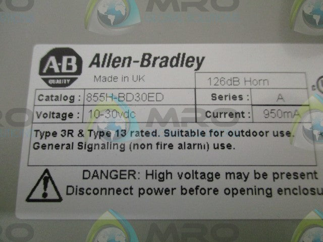ALLEN BRADLEY 855H-BD30ED SER. A INDUSTRIAL HORN * NEW *