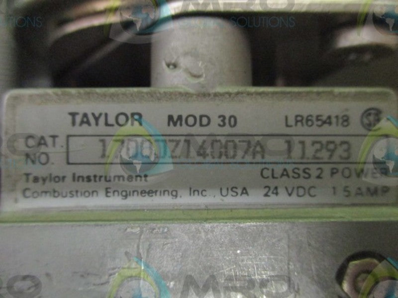 TAYLOR 1700JZ14007A CONTROLLER PROCESS RECORDER  UNMP