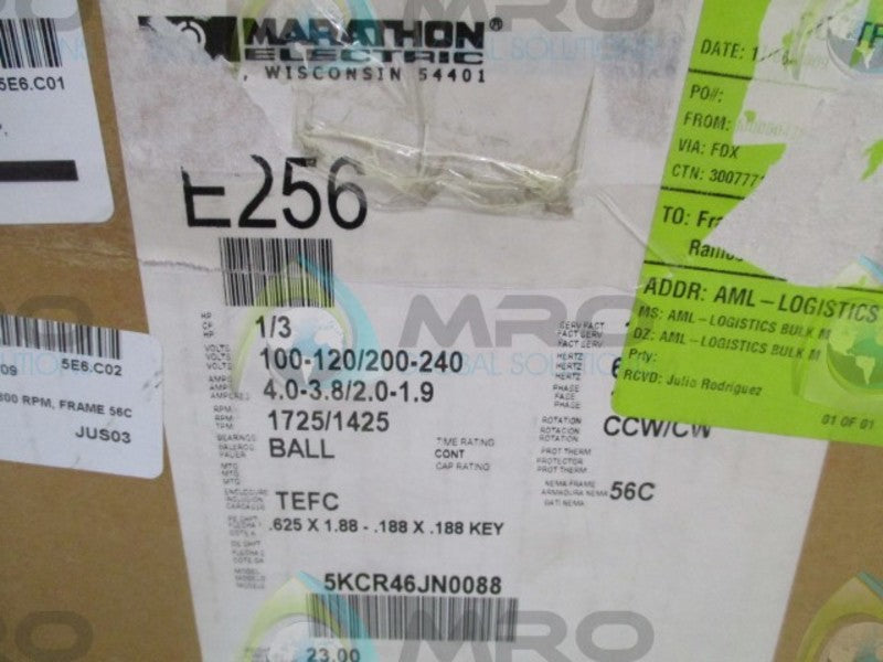 MARATHON ELECTRIC 5KCR46JN0088 GENERAL PURPOSE MOTOR  NSMP
