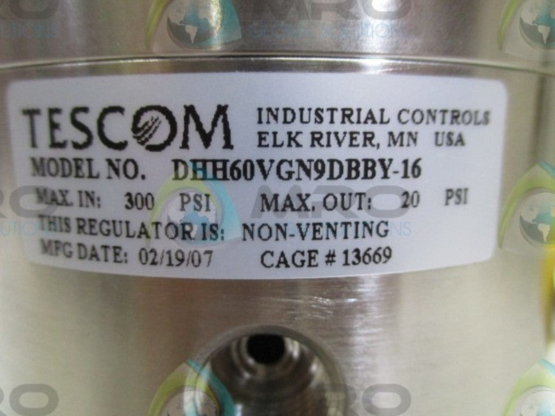 TESCOM DHH60VGN9DBBY-16 PRESSURE REGULATOR  NSMP