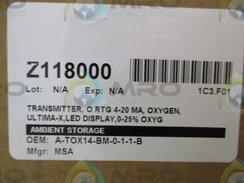 MSA A-TOX-12-BM-0-2-3-0-0-0-0-0-0-0-0-0 GAS MONITOR  NSMP
