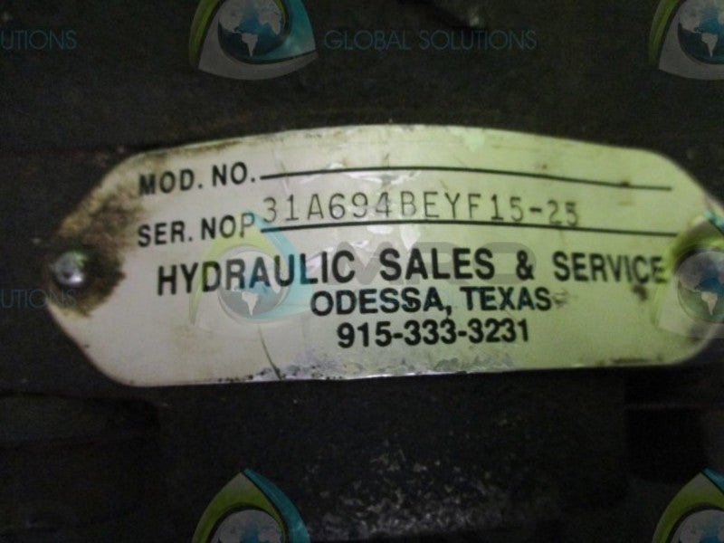 COMMERCIAL HYDRAULICS 319A694BEYF15-27 HYDRAULIC PUMP  REMANUFACTURED
