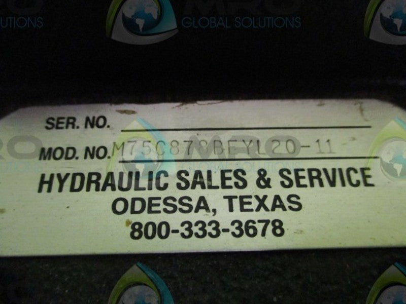 COMMERCIAL HYDRAULICS M75C878BEYL20-11 HYDRAULIC PUMP  REMANUFACTURED