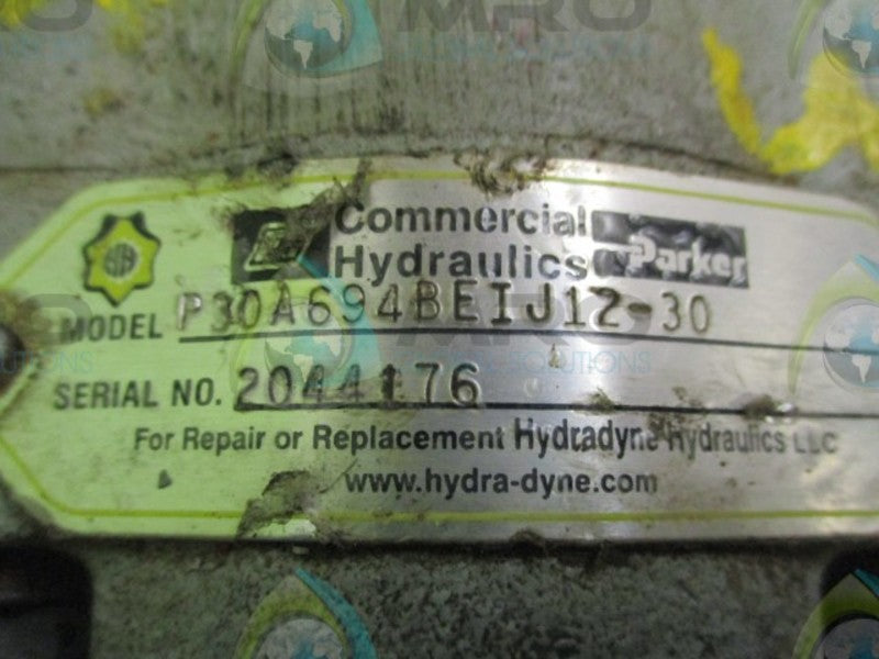 COMMERCIAL HYDRAULICS P30A694BEIJ12-30 HYDRAULIC PUMP  UNMP