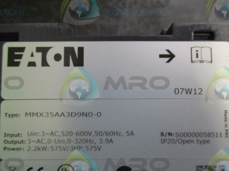 EATON CUTLER HAMMER MMX35AA3D9N0-0 AC DRIVE  NSMP