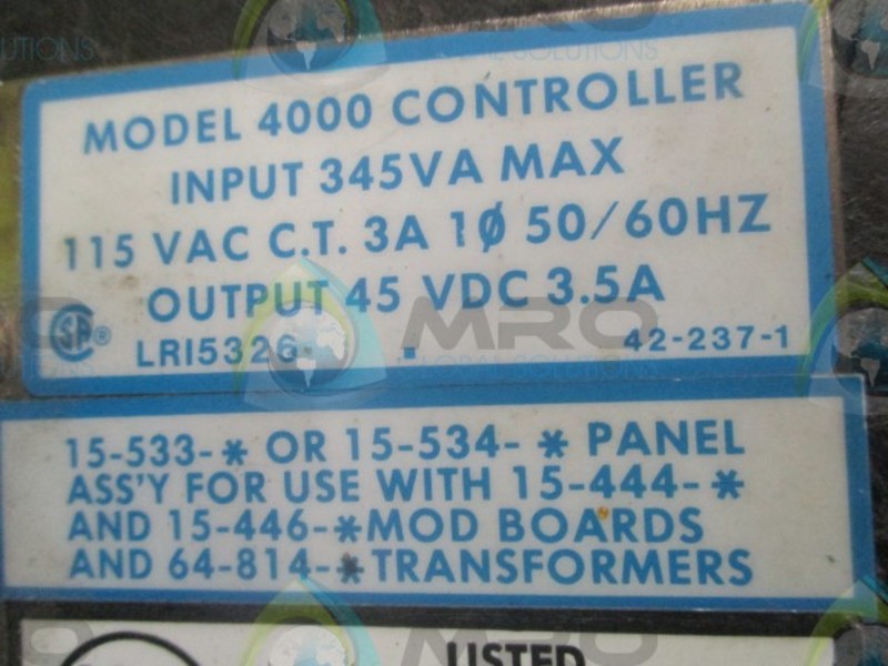 EATON DYNAMATIC 15-533-1 MODEL 4000 CONTROLLER * USED *