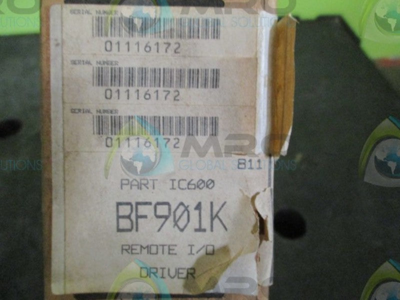 GE FANUC IC600BF901K REMOTE I/O DRIVER  NSFS