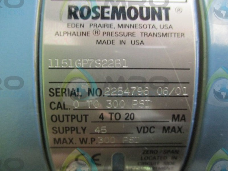 ROSEMOUNT 1151GP7S22B1 NSNP