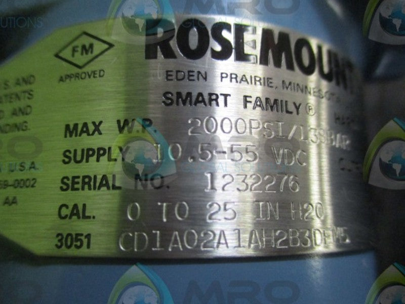 ROSEMOUNT 3051CD1A02A1AH2B3DFM5 PRESSURE TRANSMITTER  NSNP