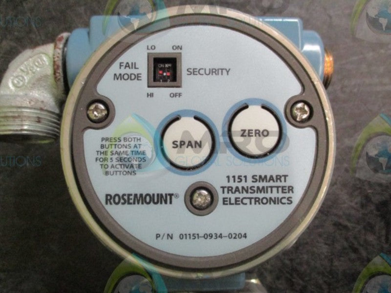 ROSEMOUNT 1151GP5S22B4 PRESSURE TRANSMITTER (AS PICTURED)  UNMP
