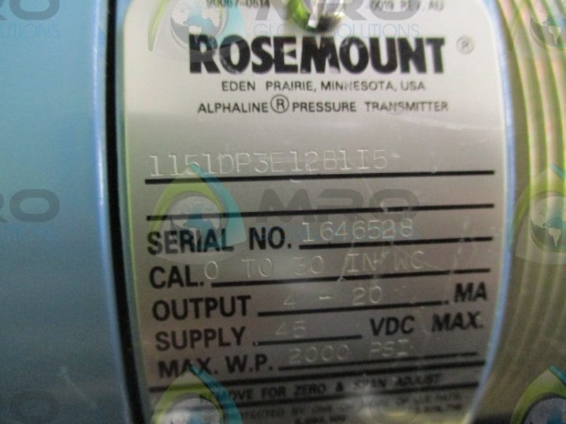 ROSEMOUNT 1151DP3E12B1I5 (AS PICTURED)  NSNP