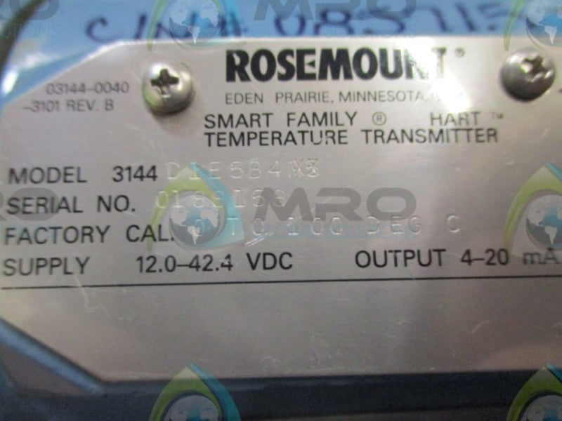 ROSEMOUNT 3144D1E5B4 TEMPERATURE TRANSMITTER  UNMP