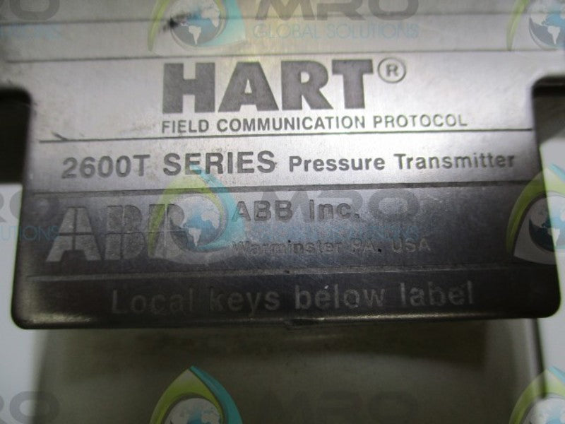 HART 264HGMRPSA1E6/SR03310 PRESSURE TRANSMITTER  UNMP