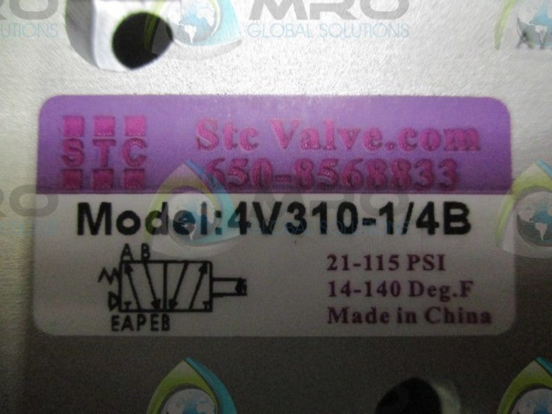 STC VALVE 4V310-1/4B SOLENOID AIR VALVE  NSNP
