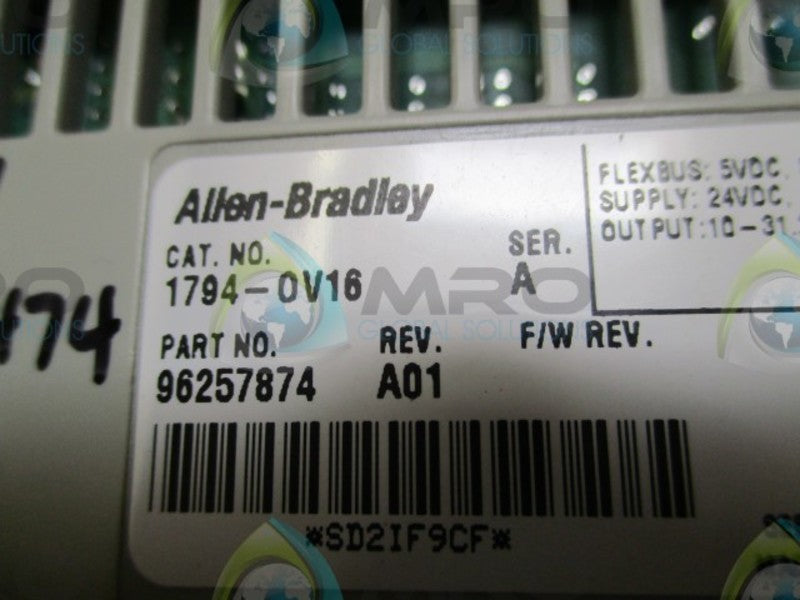 INDUSTRIAL SPARE PART FLEX I/O 1794-OV16 SER. A OUTPUT MODULE  NSNP
