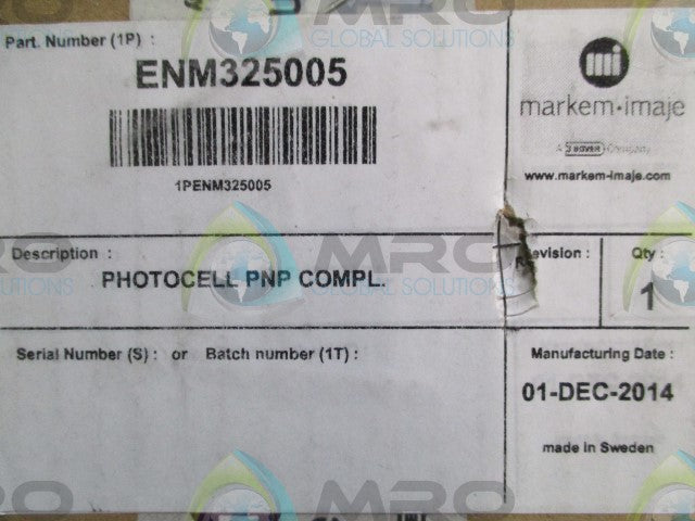 MARKEM IMAJE ENM325005 PHOTOCWLL PNP COMPLETE * FACTORY SEALED *