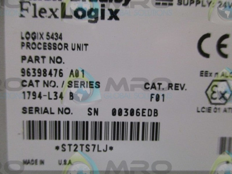 INDUSTRIAL SPARE PART 5434 1794-L34 SER. B F/W 1.3 PROCESSOR UNIT  NSMP