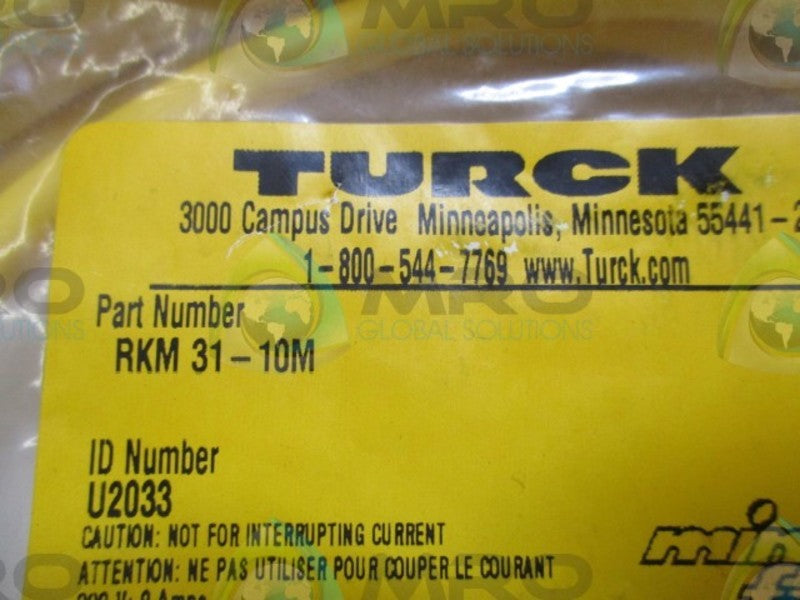 TURCK RKM31-10M CORDSET  NSMP