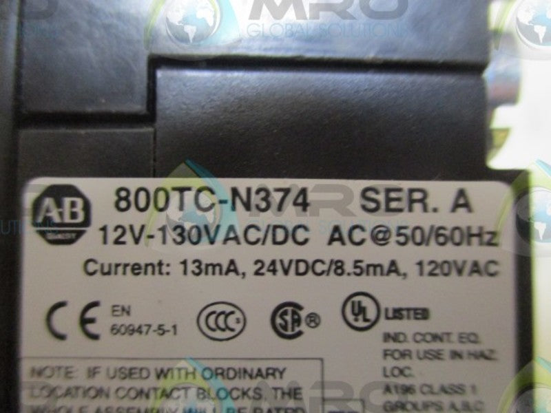 INDUSTRIAL SPARE PART 800HC-QRAH2G SER. G ILLUMINATED PUSHBUTTON (GREEN)  UNMP