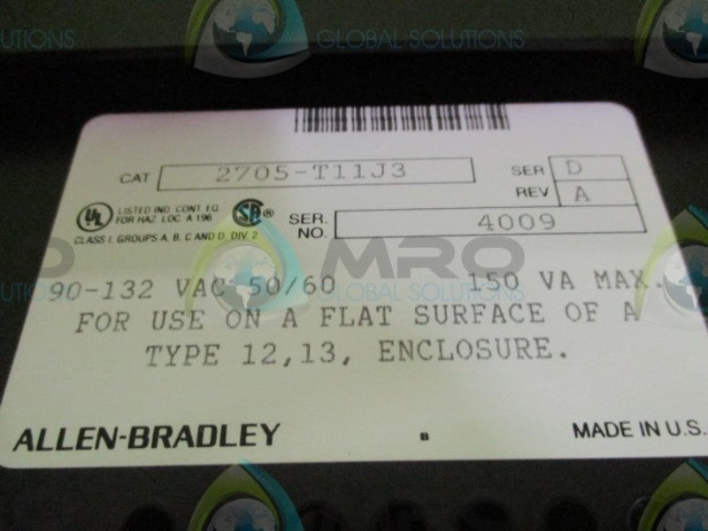 INDUSTRIAL SPARE PART 2705-T11J3 SER. D OPERATOR INTERFACE 32PUSHBUTTON  NSNP
