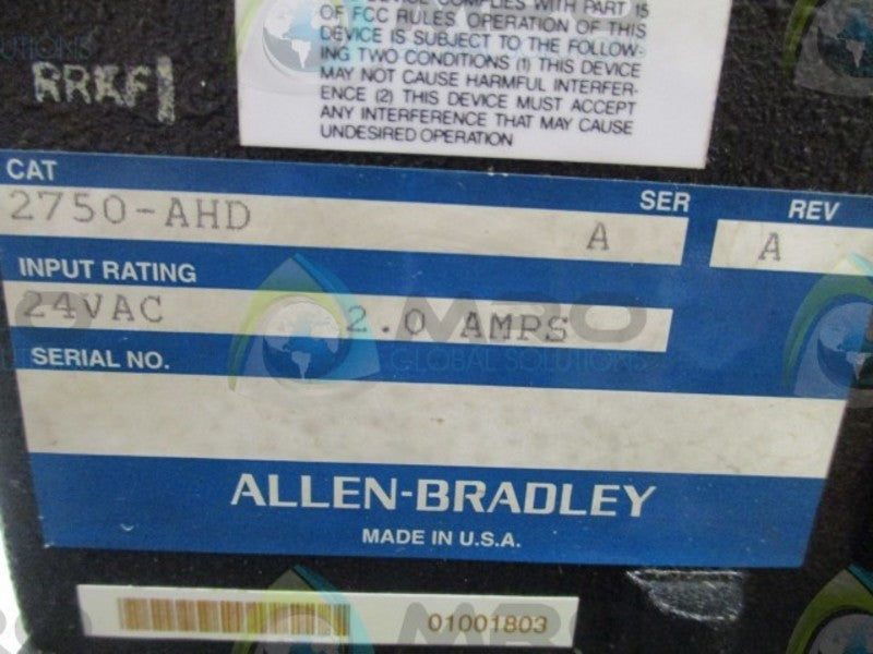 INDUSTRIAL SPARE PART 2750-AHD SER. A  UNMP