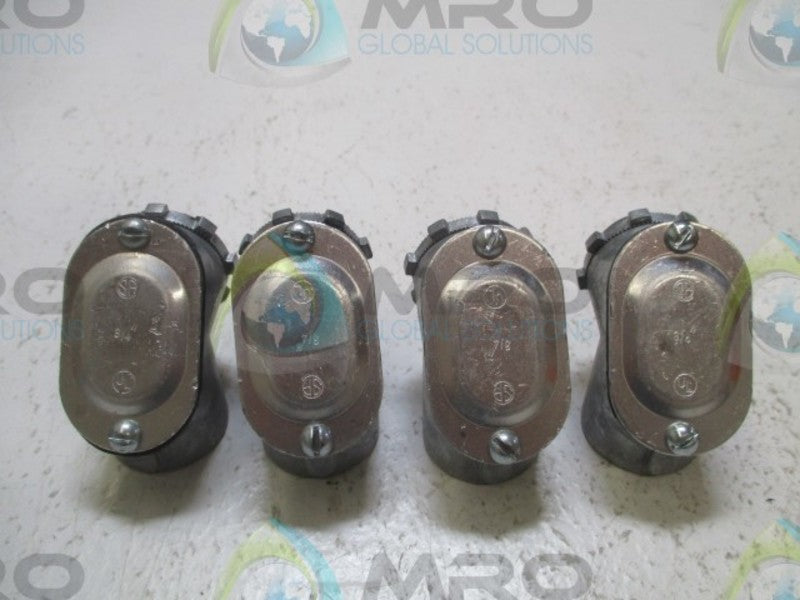 BRIDGEPORT 72-DC2 PULL ELBOW 3/4" PACKAGE OF 4  NSMP