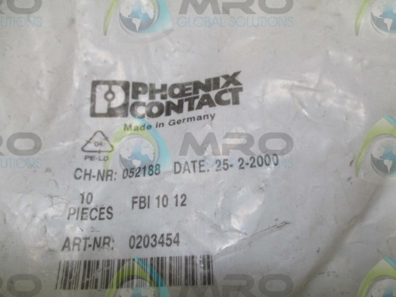 PHOENIX CONTACT FBI 10 12 FIXED BRIDGE SCREW HEADS  NSMP