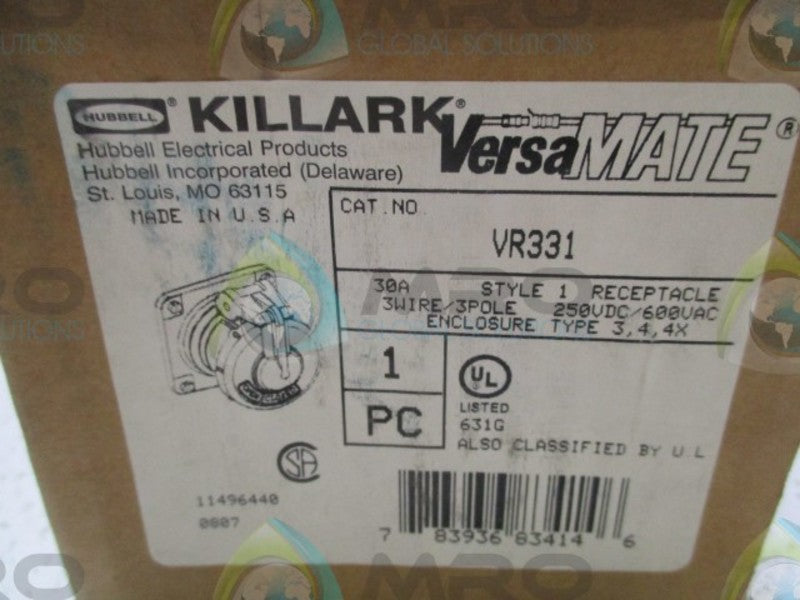 KILLARK VR331 RECEPTACLE  NSMP