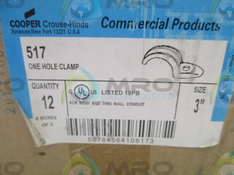 LOT OF 2 CROUSE-HINDS 517 ONE HOLE CLAMP NSMP