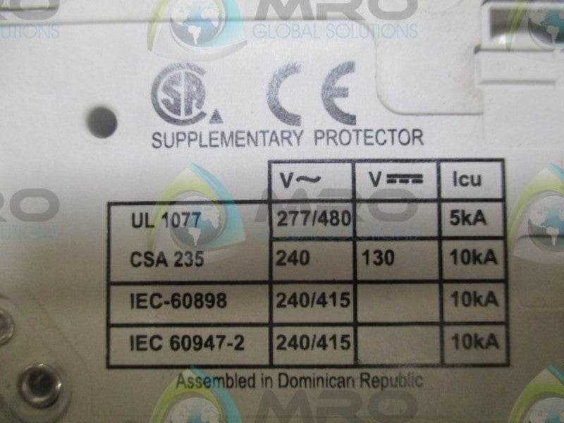 CUTLER HAMMER WMS2C15 CIRCUIT BREAKER  UNMP