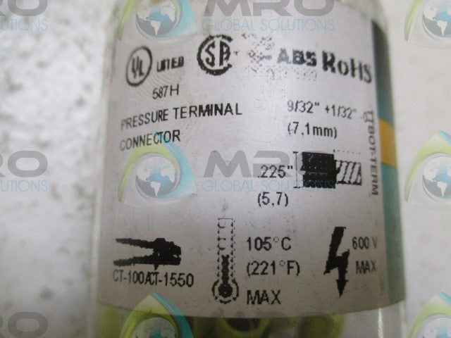 LOT OF 49 PANDUIT PN10-10F-L FORK TERMINALS *NEW NO BOX*