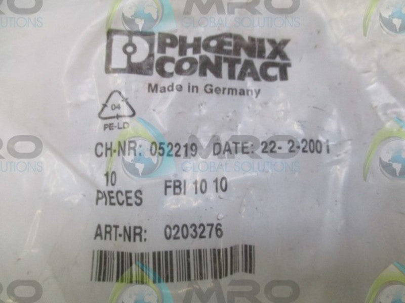 LOT OF 10 PHOENIX CONTACT FBI 10 10 FIXED BRIDGE NSMP