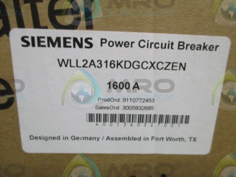SIEMENS WLL2A316KDGCXCZEN * FACTORY SEALED *