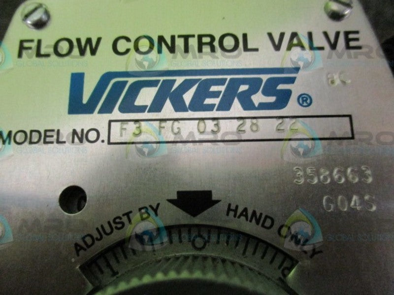 VICKERS F3FG032822 FLOW CONTROL VALVE * NEW *