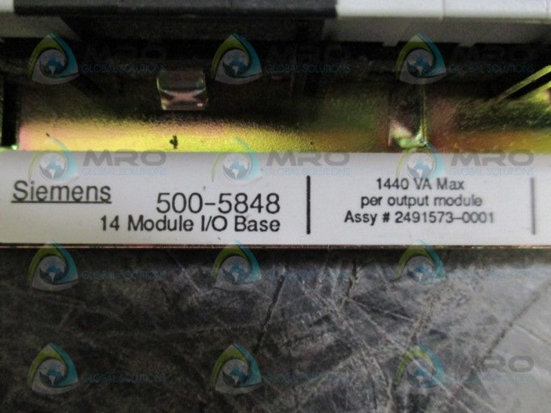 SIEMENS 500-5848 14 SLOT I/O BASE  NSMP
